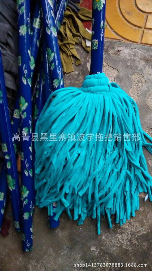3斤加重花杆棉布条拖把 工厂劳保清洁的实用之选